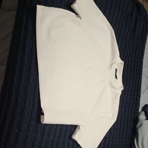 Women's White Crewneck Golf Tee